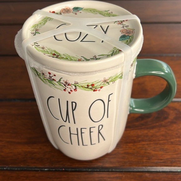 Rae Dunn | 2 pc-“Cup of Cheer” Mug w/ “Cozy” Coaster - 16 0z - NWT - New Style! - Picture 7 of 8